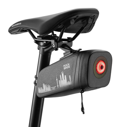 Bike Saddle Bag Waterproof with Brake Sensor Tail Light - AS-141 - ROCKBROS-UK