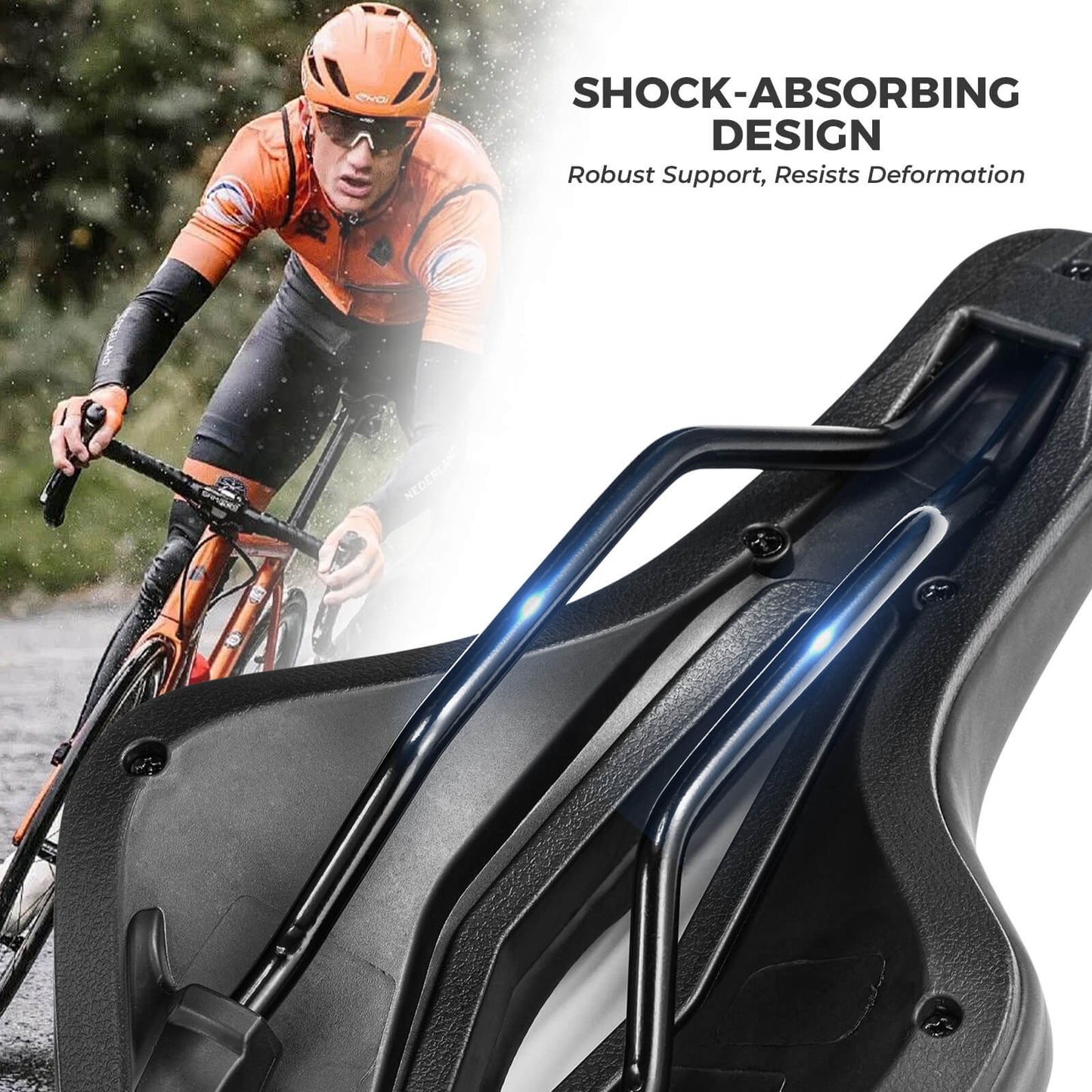 rockbros ultralight breathable bike saddle with hollow centre
