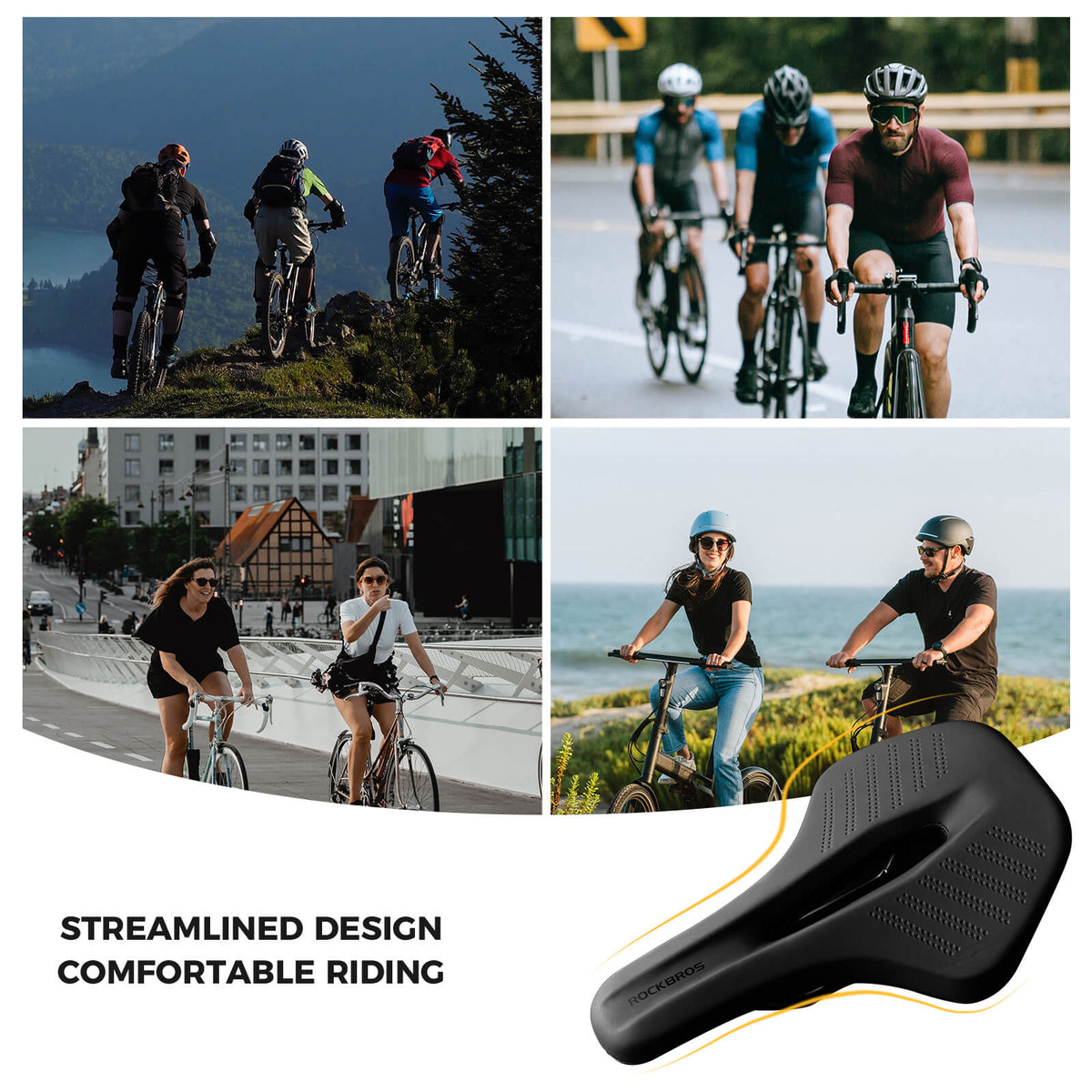 Ademend comfortabel fietszadel