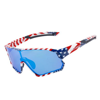 ROCKBROS Children's Cycling glasses UV400 Protection Sunglasses for Boys Girls #Color_Black Blue