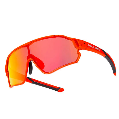 ROCKBROS Children's Cycling glasses UV400 Protection Sunglasses for Boys Girls #Color_Red