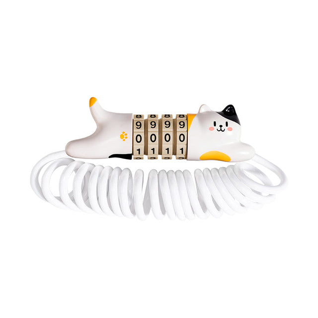 ROCKBROS schattig kat fiets helmslot 130cm #Kleur_Wit