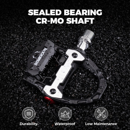 rockbros clipless pedals compatible with shimano spd p601 p602 lightweight and durable cycling pedals #Model_P602(Nylon)