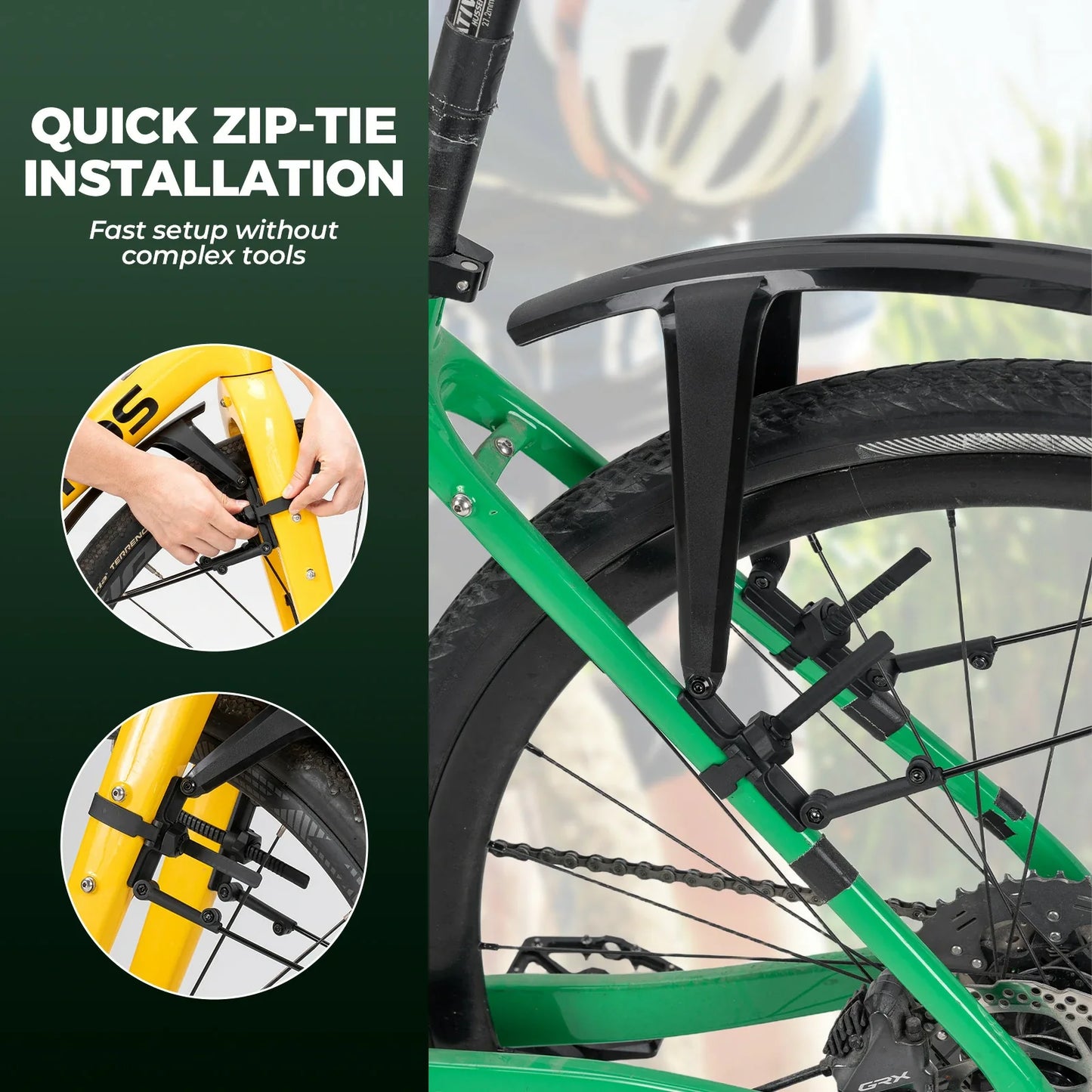 ROCKBROS front bike mudguard for road, gravel and MTB bikes