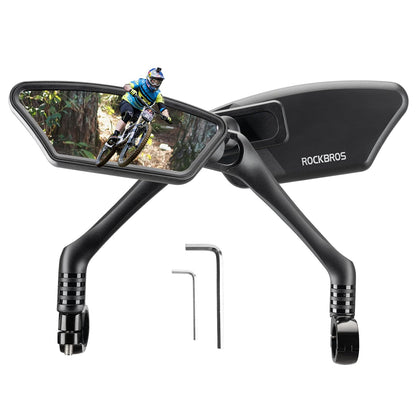 rockbros hd convex mirror mounted on 21-26 mm handlebar #Style_Left and Right