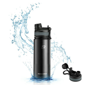 RVS thermosfles met rietje en draaggreep – 550/650 ml – productoverzicht