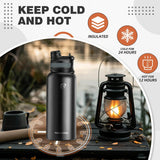 RVS thermosfles met rietje en draaggreep – 550/650 ml – productdetail 5
