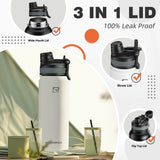 RVS thermosfles met rietje en draaggreep – 550/650 ml – productdetail 11