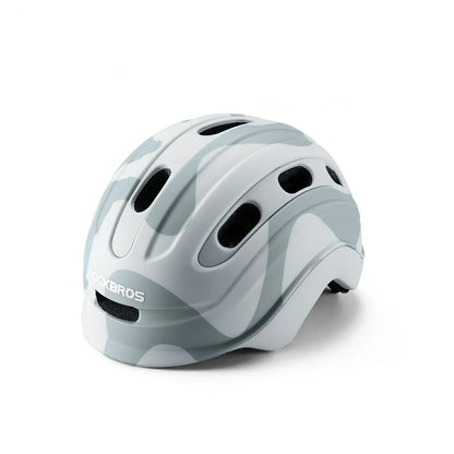 ROCKBROS colourful kids bike helmet with vibrant design, providing reliable protection, adjustable fit, and comfort for young riders. #Color_Gray