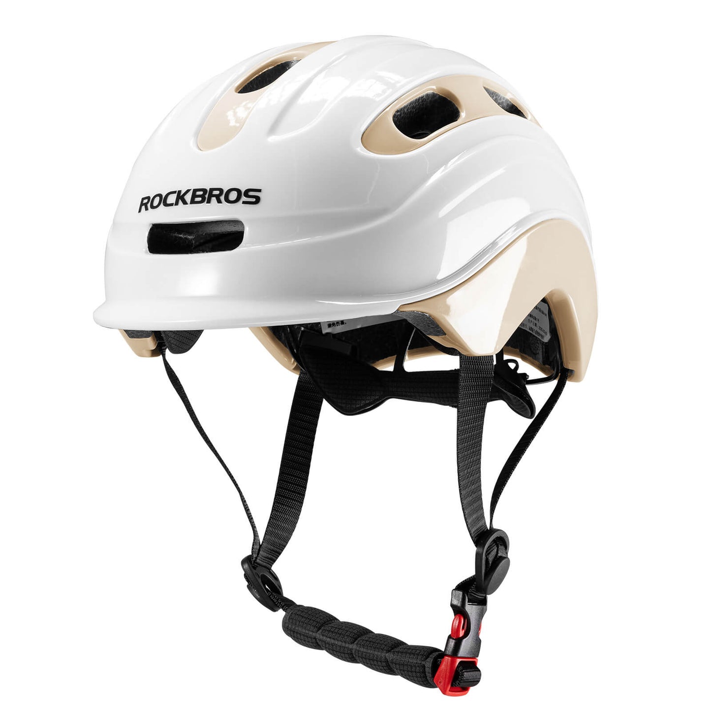 ROCKBROS colourful kids bike helmet with vibrant design, providing reliable protection, adjustable fit, and comfort for young riders.#Color_White