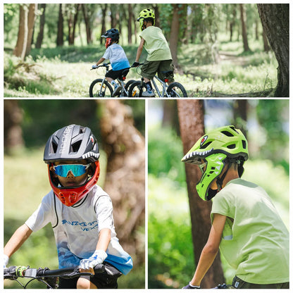ROCKBROS afneembare fullface kinderhelm voor bmx en step 3–16 jaar