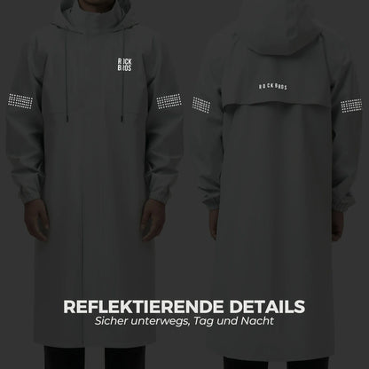rockbros hooded long rain poncho