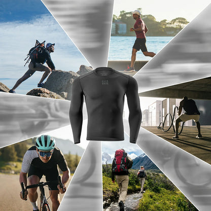 ROCKBROS heren fietsonderhemd fleece lange mouw