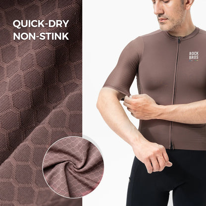 ROCKBROS road to sky heren fietsshirt#brown