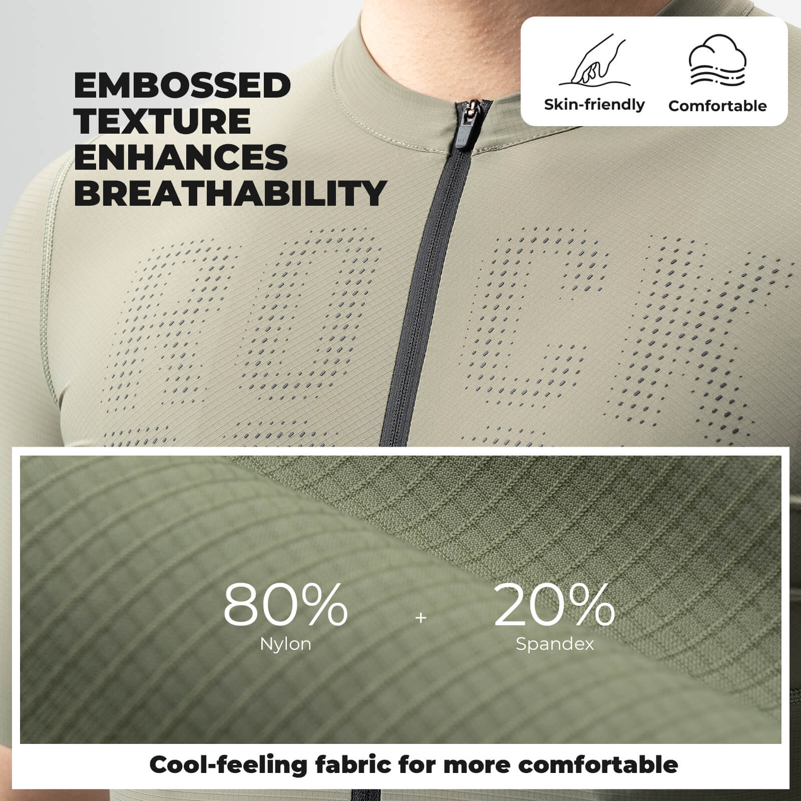 ROCKBROS heren short-sleeve fietsshirt - yddx009#faded-khaki