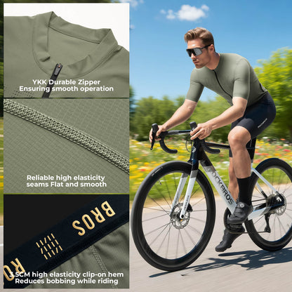 ROCKBROS heren short-sleeve fietsshirt - yddx009#faded-khaki