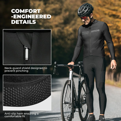 ROCKBROS heren thermisch fietsshirt thermisch#l