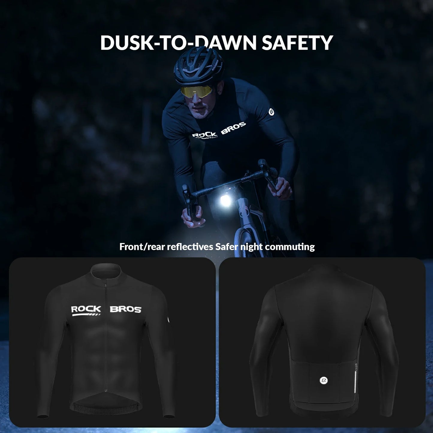 ROCKBROS heren thermisch fietsshirt thermisch#3xl