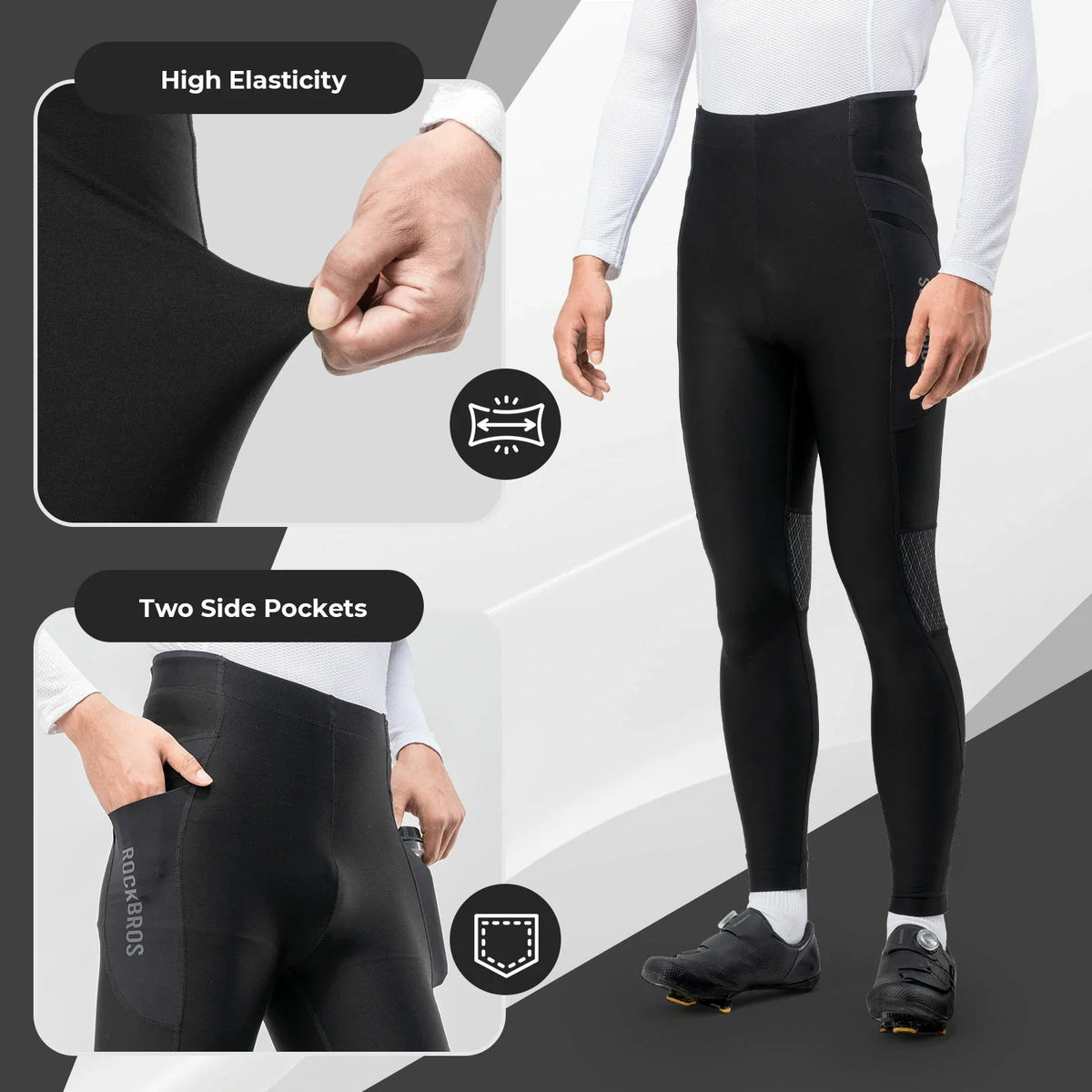 YDCK003 thermische fietsbroek voor heren