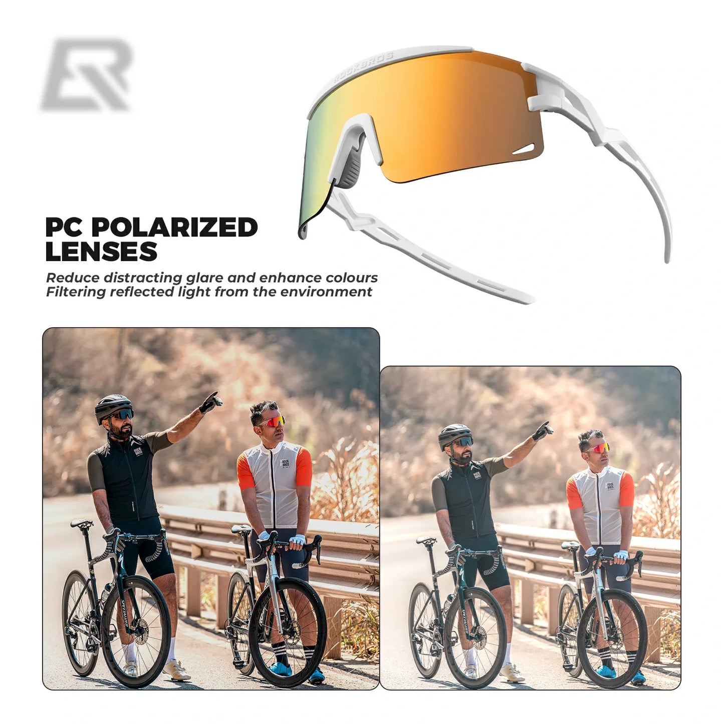 ROCKBROS fotochromische fietsbril uv400 met anti-condens coating