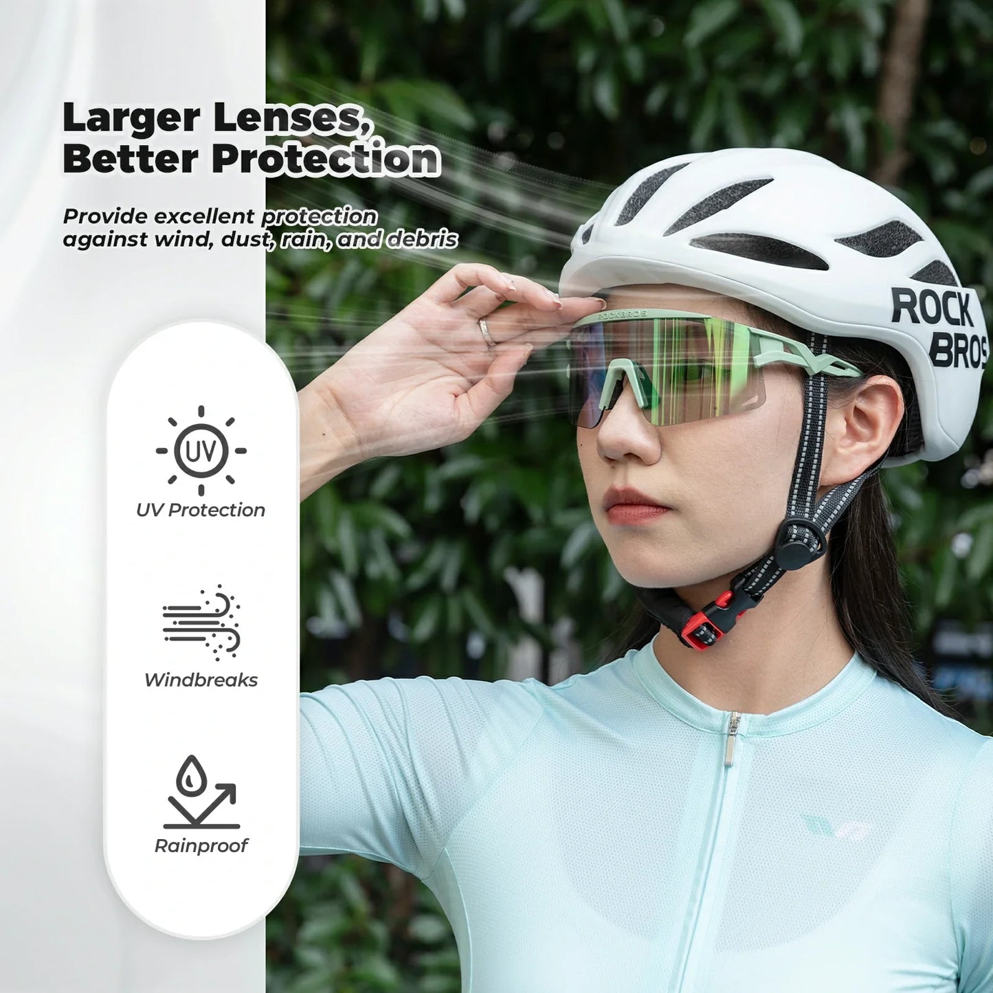 ROCKBROS fotochromische fietsbril uv400 met anti-condens coating