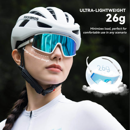 rockbros photochromic cycling sunglasses with antifog lenses and uv400 protection