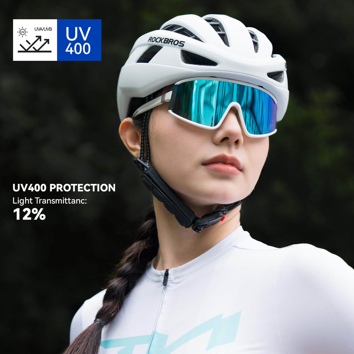 ROCKBROS gepolariseerde fietsbril uv400 sp376#kleur_wit