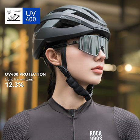 ROCKBROS gepolariseerde fietsbril uv400 sp376#kleur_helder donkergrijs