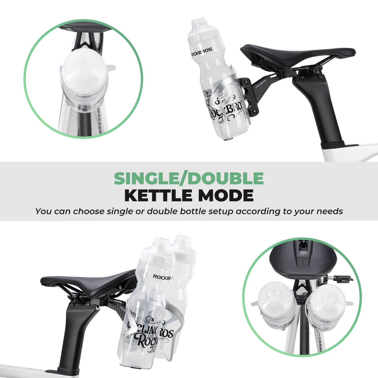 ROCKBROS lichtgewicht fiets bidonhouder set met stevige grip, 2 stuks