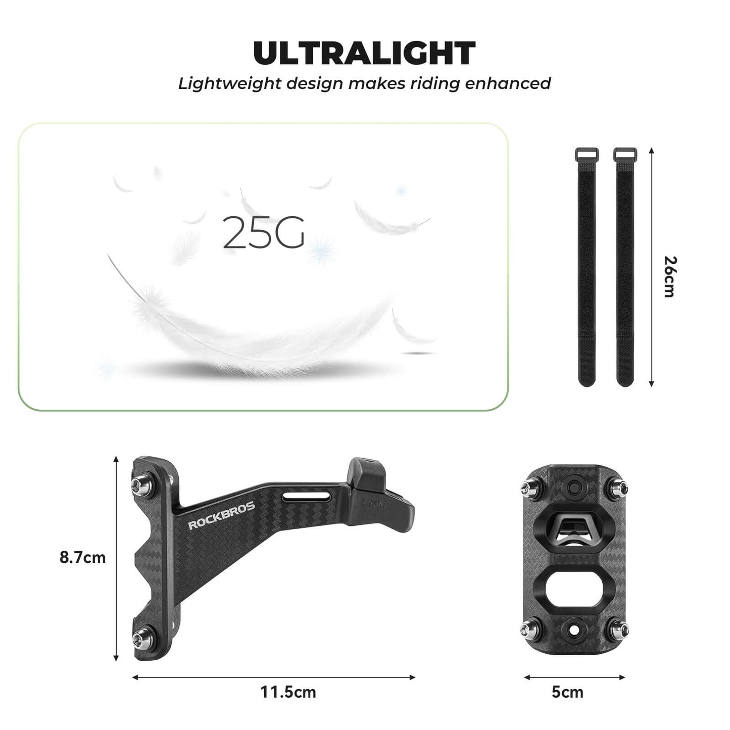 ROCKBROS lichtgewicht fiets bidonhouder set met stevige grip, 2 stuks