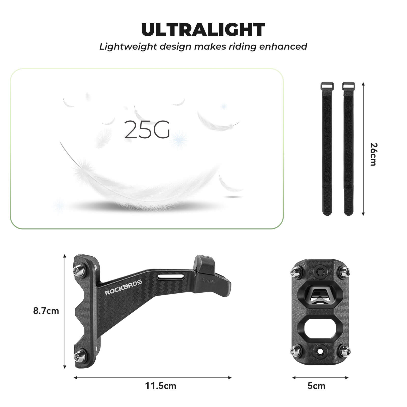 ROCKBROS lichtgewicht fiets bidonhouder set met stevige grip, 2 stuks