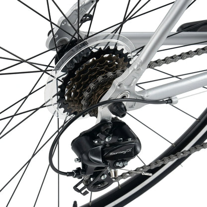 Rockbros 700C drop bar road bike in black with 2x8 speed drivetrain#color_silver