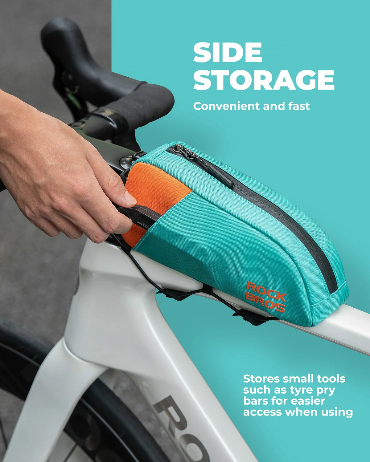 ROCKBROS smalle compacte bovenbuis fietstas – stabiele bevestiging