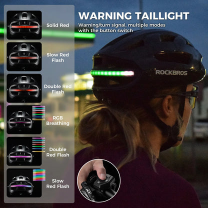 rockbros smart bike helmet