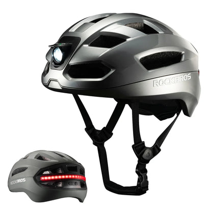 rockbros smart bike helmet in titanium #Color_Titanium