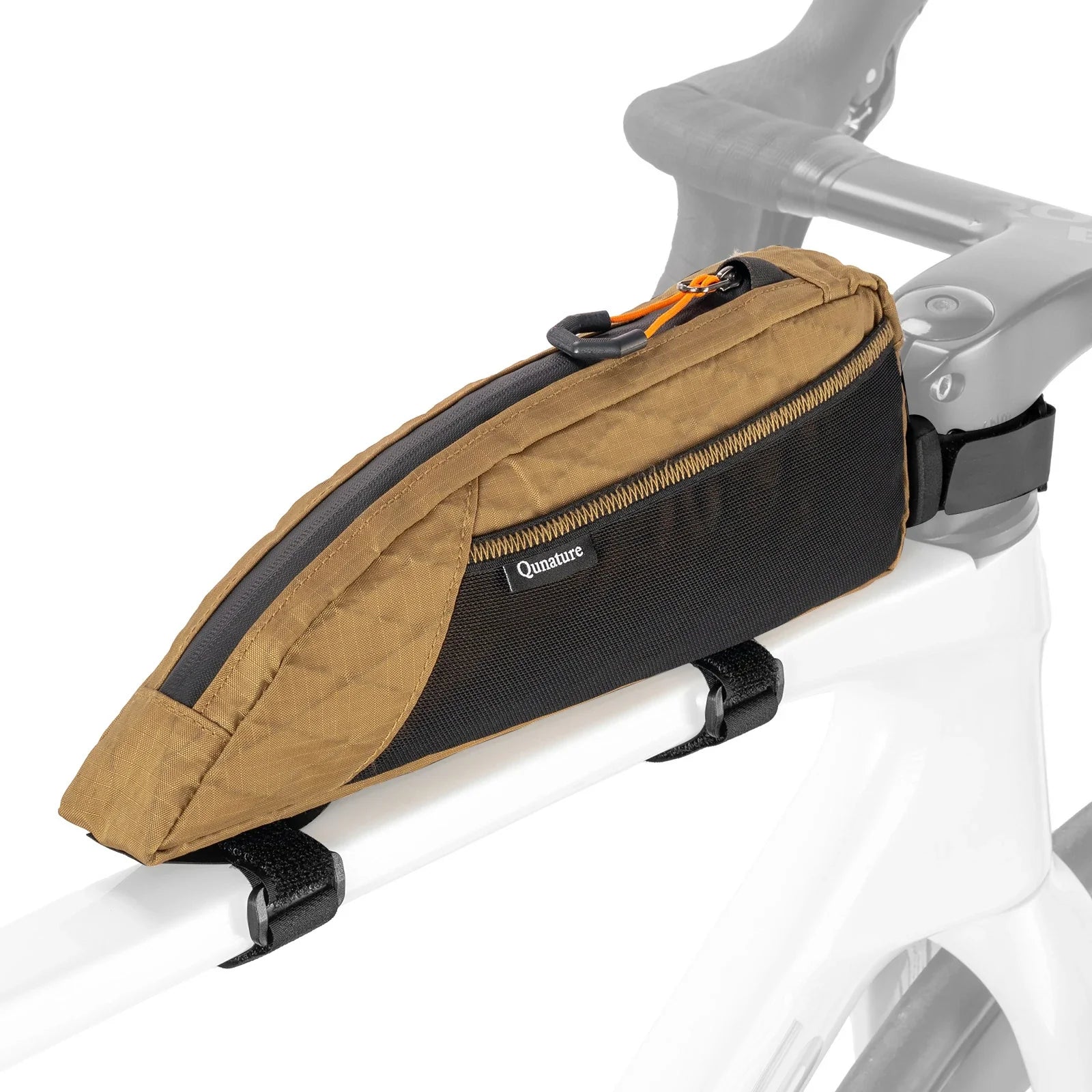 qunature bikepacking bike bag large capacity splash proof #color_khaki