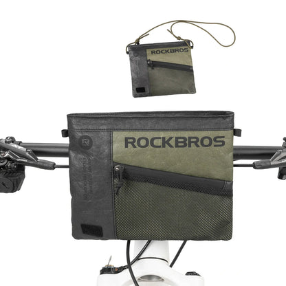 rockbros db002 tyvek® handlebar bag in matte black