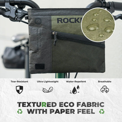 rockbros db002 tyvek® handlebar bag in matte black