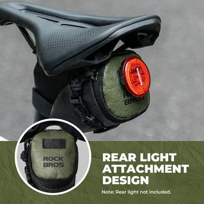 rockbros 0.2 l tyvek® saddle bag in matte black