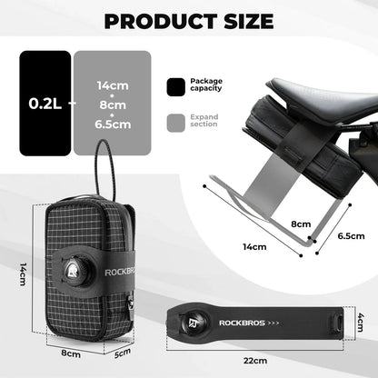 rockbros versatile 2-in-1 saddle bag