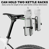 Bikepacking zadeltasset met stabilisator en dubbele bidonhouders