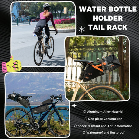 Waterdichte bikepacking zadeltas 13 L met stabilisator