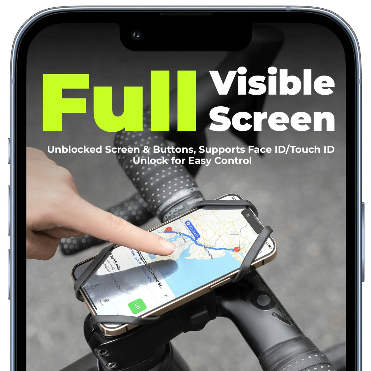 Siliconen telefoonhouder voor de fiets
