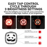 Q2MAX slim achterlicht met remsensor en LED-display