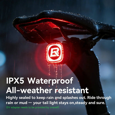 Q2MAX slim achterlicht met remsensor en LED-display