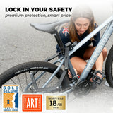 ROCKBROS sold secure gold vouwfietsslot hoge beveiliging 360° ontwerp