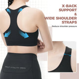 Dames sport-bh met vaste padding en X-rug