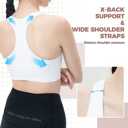 ROCKBROS sports bra for dames high impact seamless padding#zwart