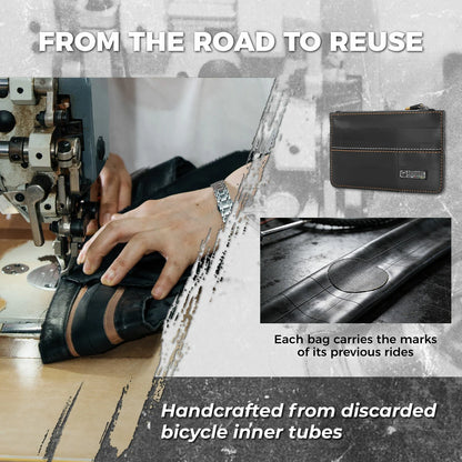 Road-to-Sky Sustainable Eco-Friendly Recycled Tire Bike Wallet 0.7L