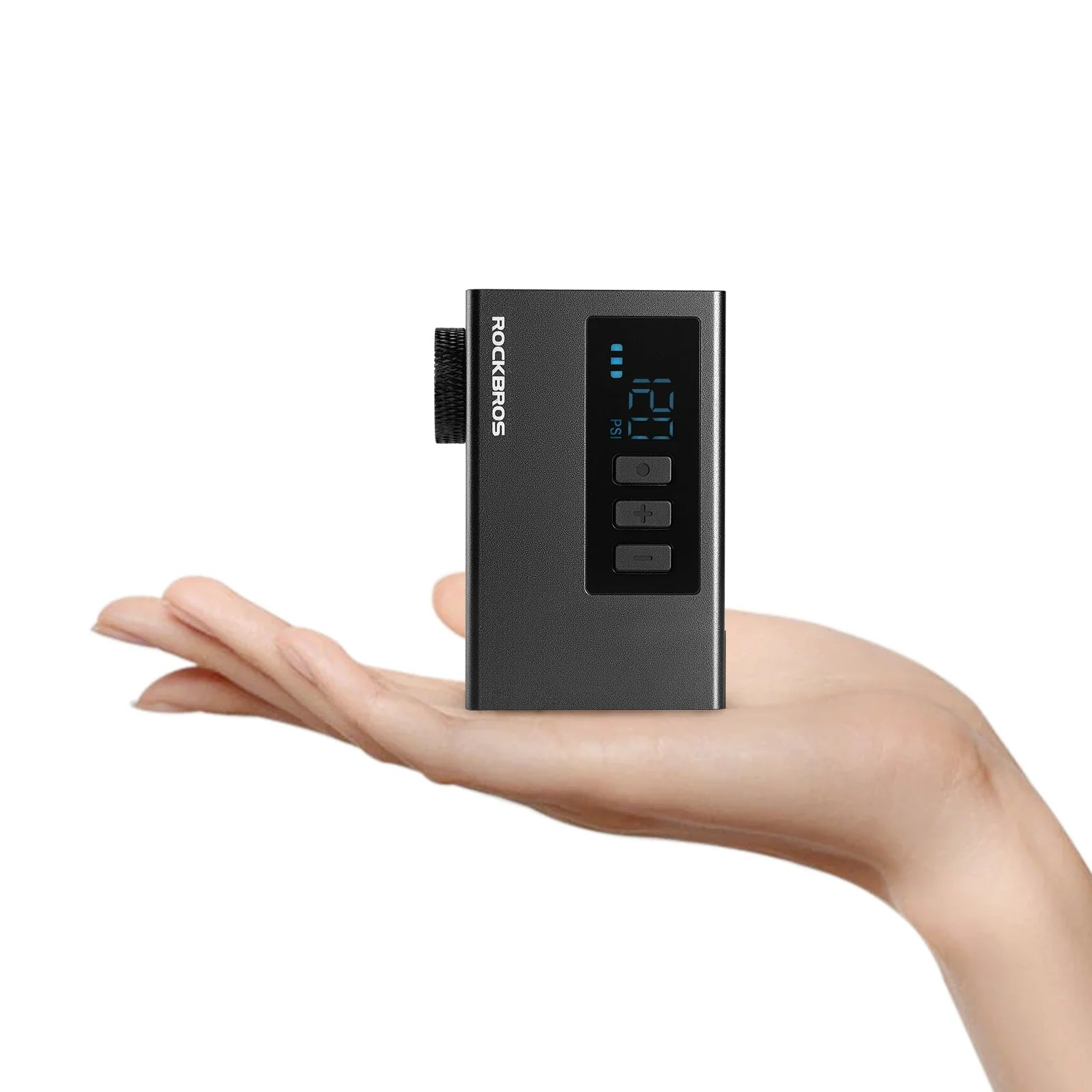 ROCKBROS mini elektrische fietspomp as240 pro met meter en auto-stop